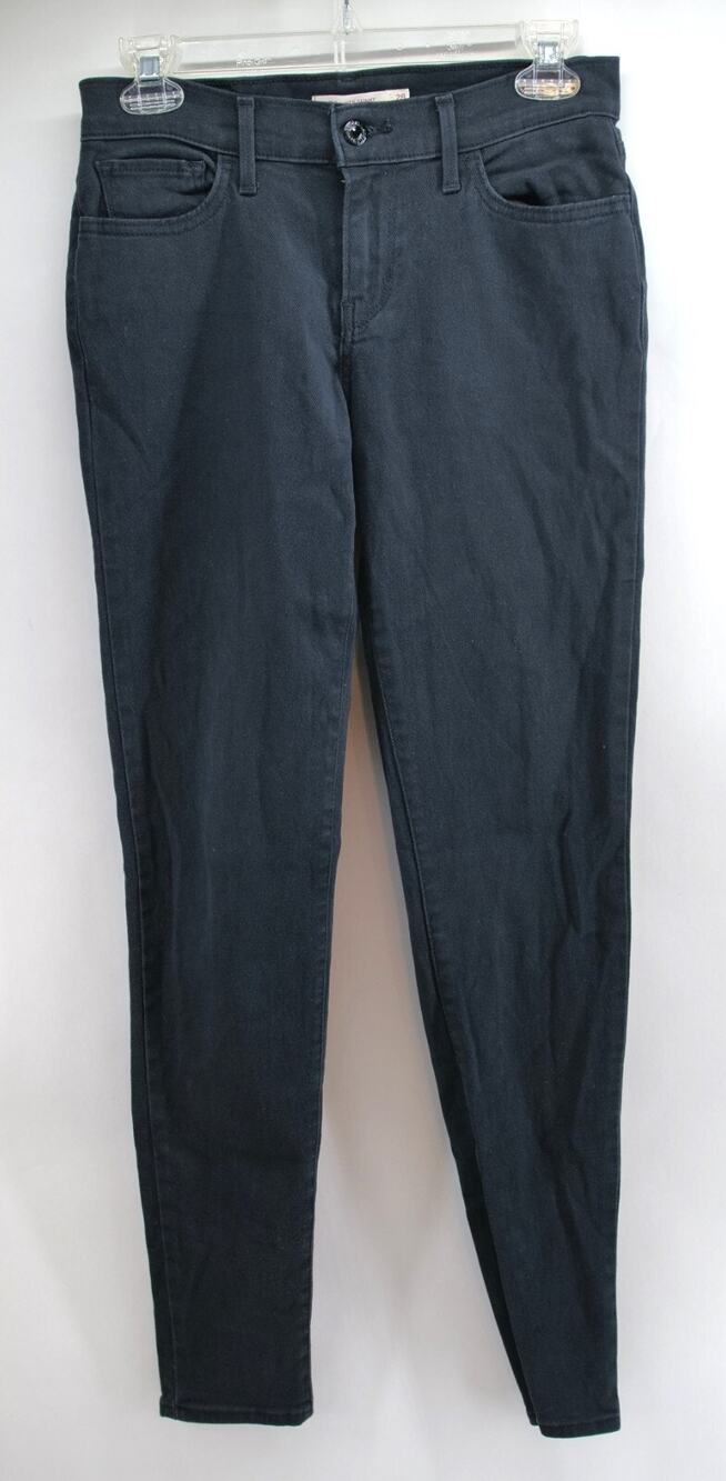 Levi 710 Jeans Ladies Sz 28 Black Denim Super Skinny  28x32‎